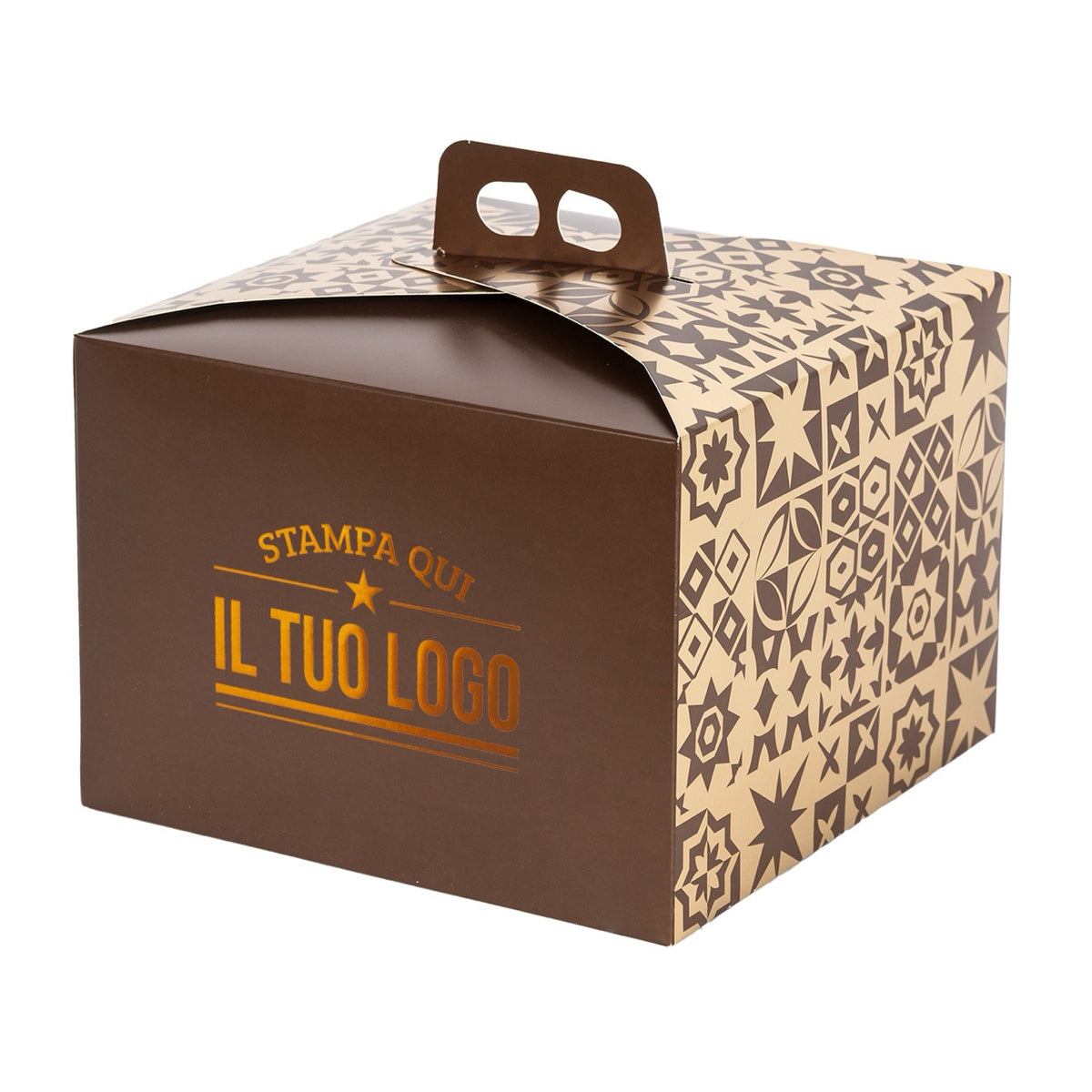 Portapanettone Basso 750GR Personalizzabile Fantasia Maioliche Metal