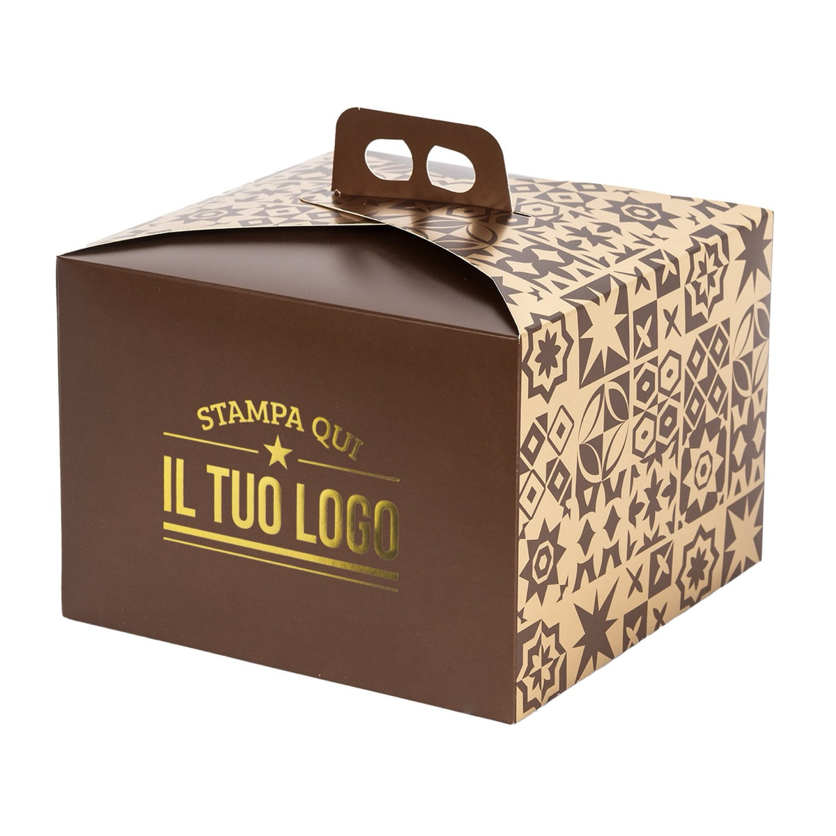 Portapanettone Basso 750GR Personalizzabile Fantasia Maioliche Metal