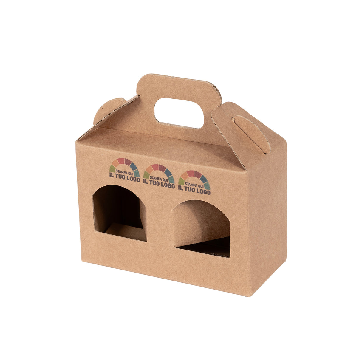Boîtes kraft porte-pots 2 emplacements personnalisables