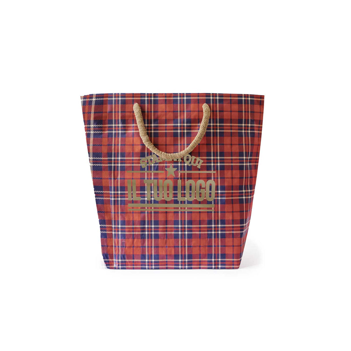 Shopper Carta Cemento Tartan Personalizzate con Logo