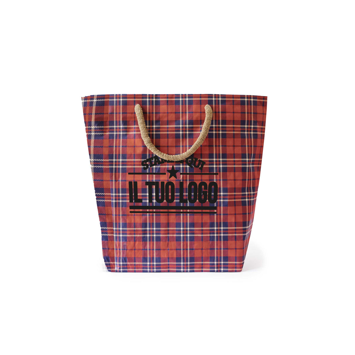 Shopper Carta Cemento Tartan Personalizzate con Logo