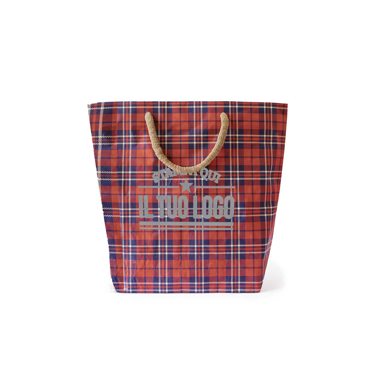 Shopper Carta Cemento Tartan Personalizzate con Logo