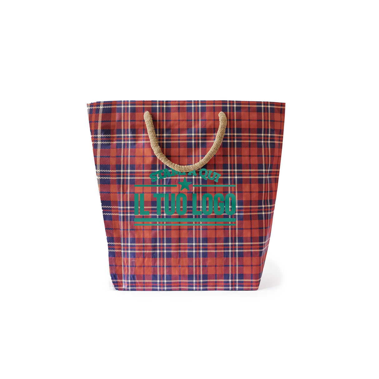 Shopper Carta Cemento Tartan Personalizzate con Logo