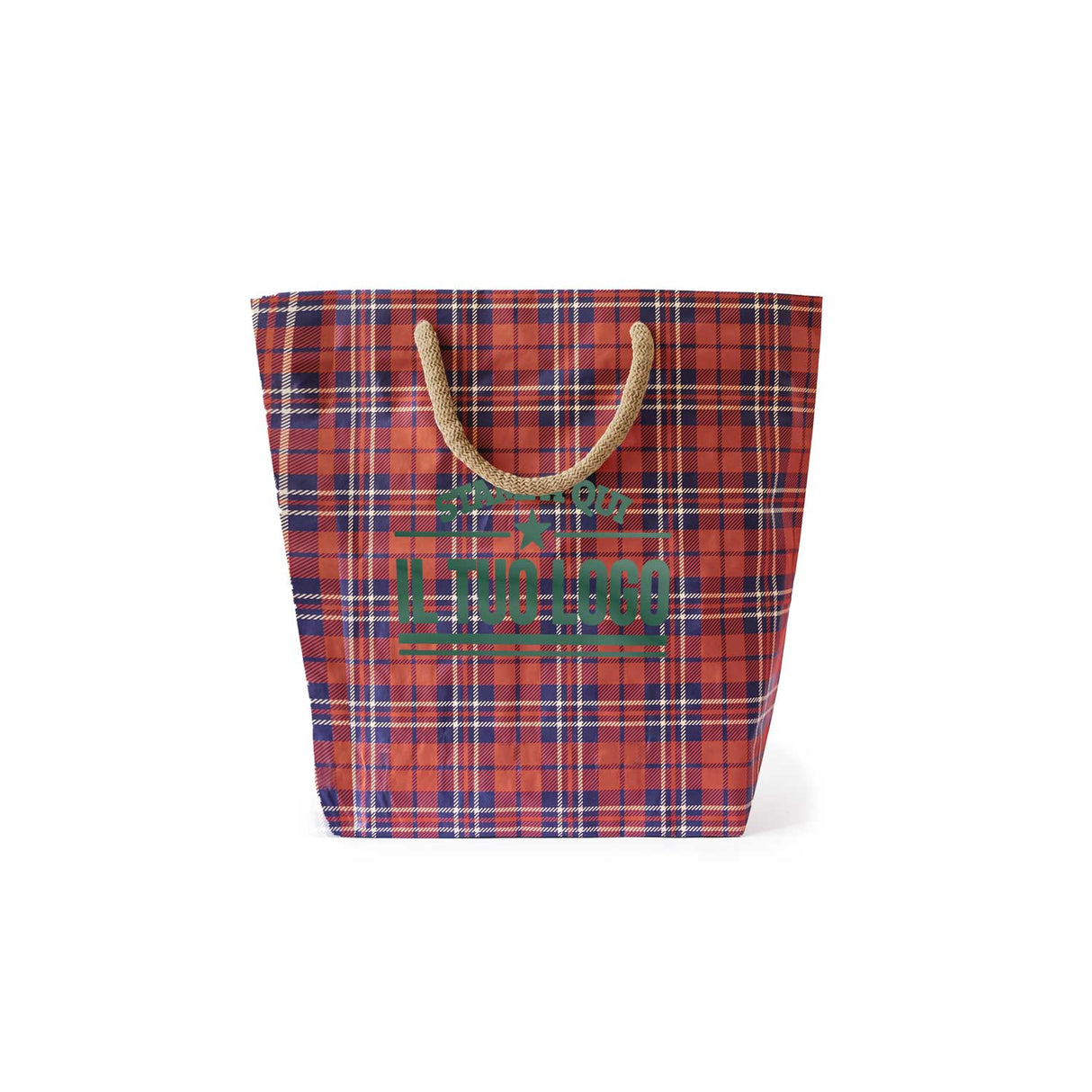 Shopper Carta Cemento Tartan Personalizzate con Logo