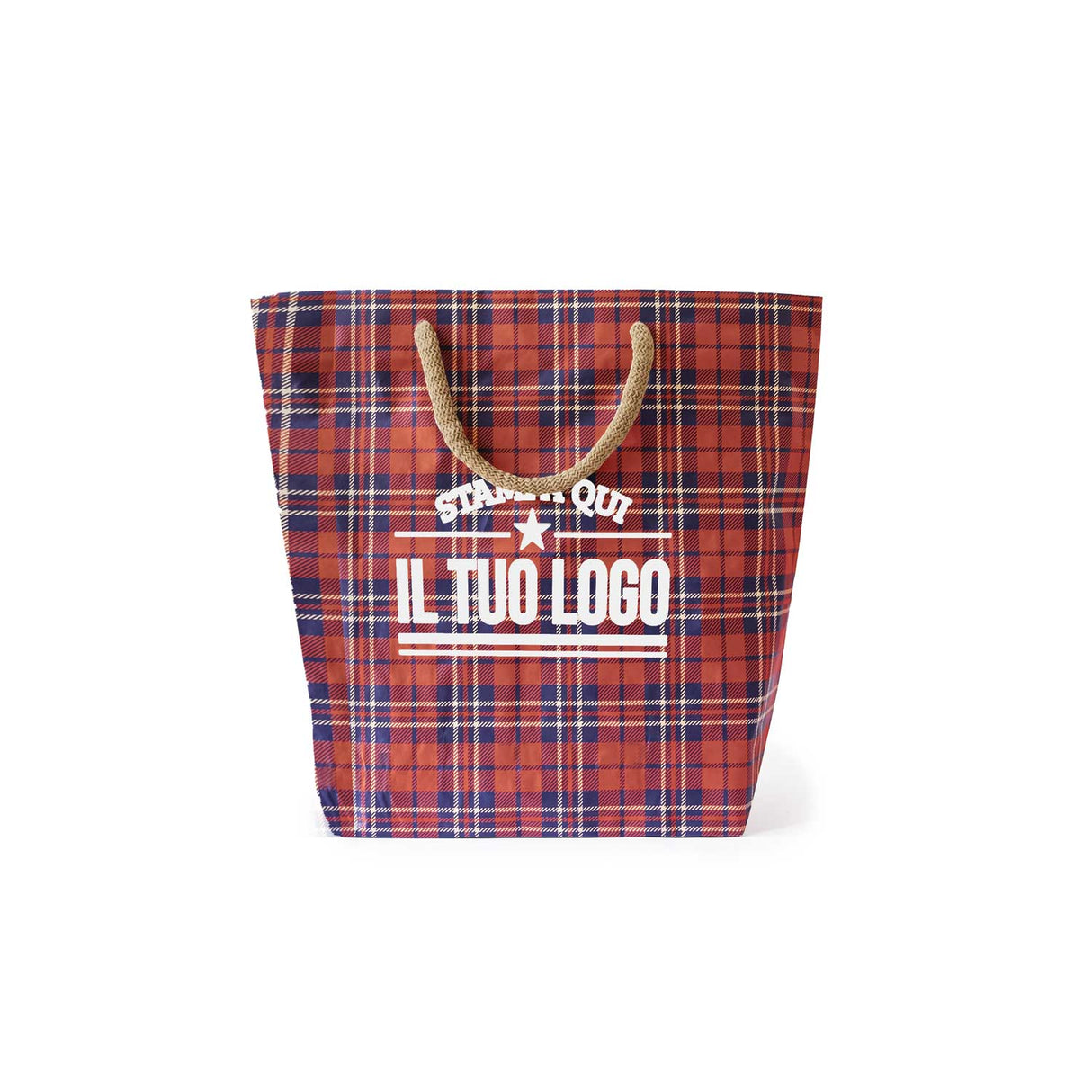 Shopper Carta Cemento Tartan Personalizzate con Logo