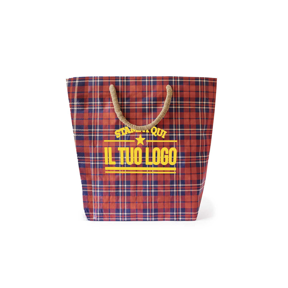 Shopper Carta Cemento Tartan Personalizzate con Logo