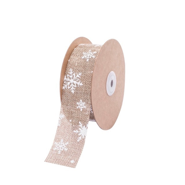 Nastro Juta Fiocchi di Neve Naturale