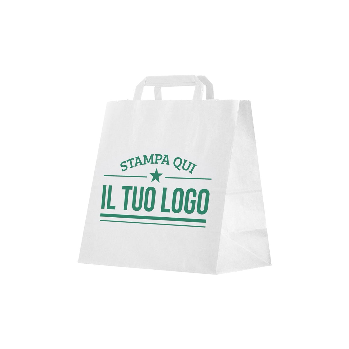 Sac shopping à fond large avec poignées plates personnalisable