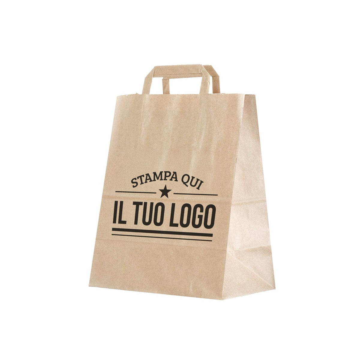 Sac shopping à fond large avec poignées plates personnalisable