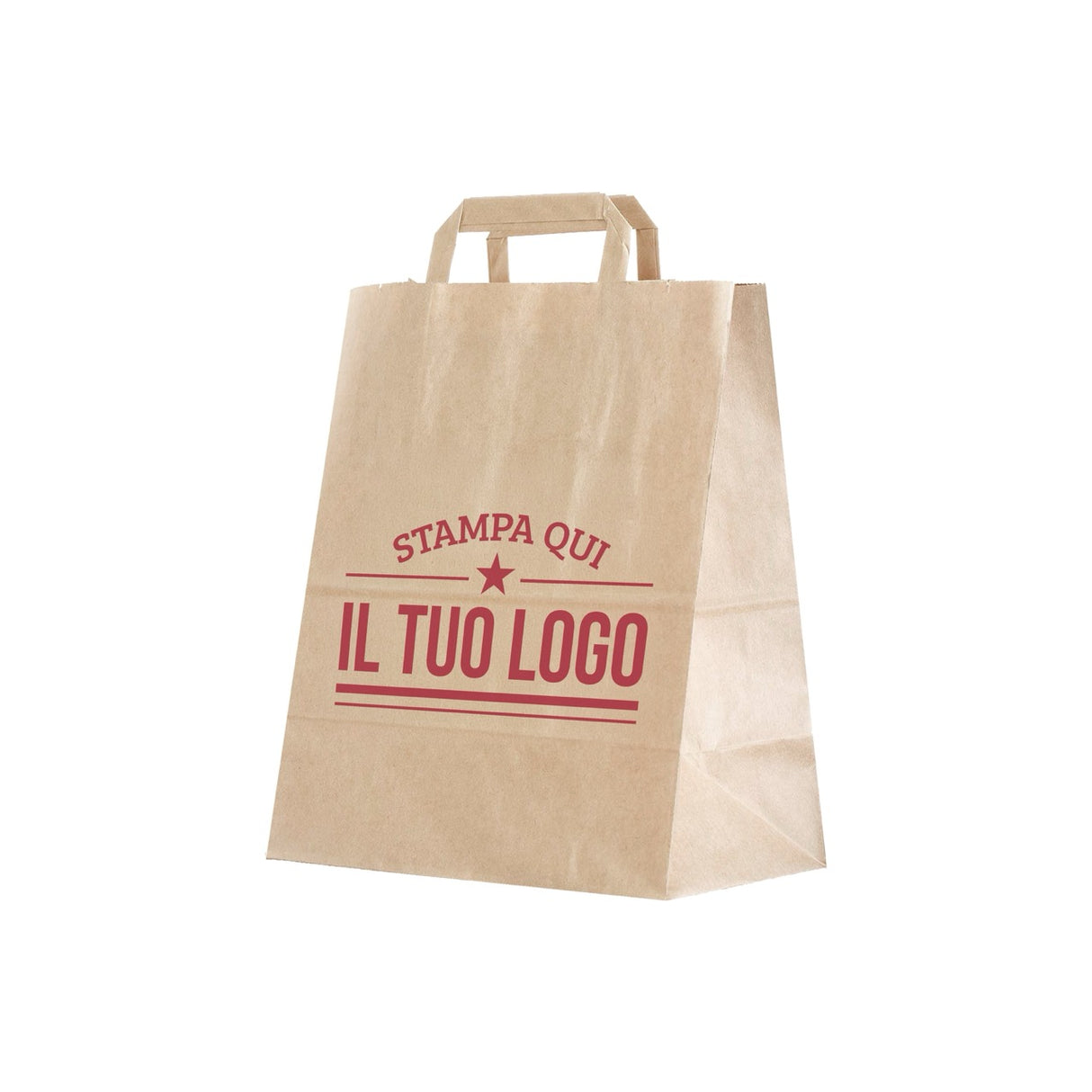 Sac shopping à fond large avec poignées plates personnalisable