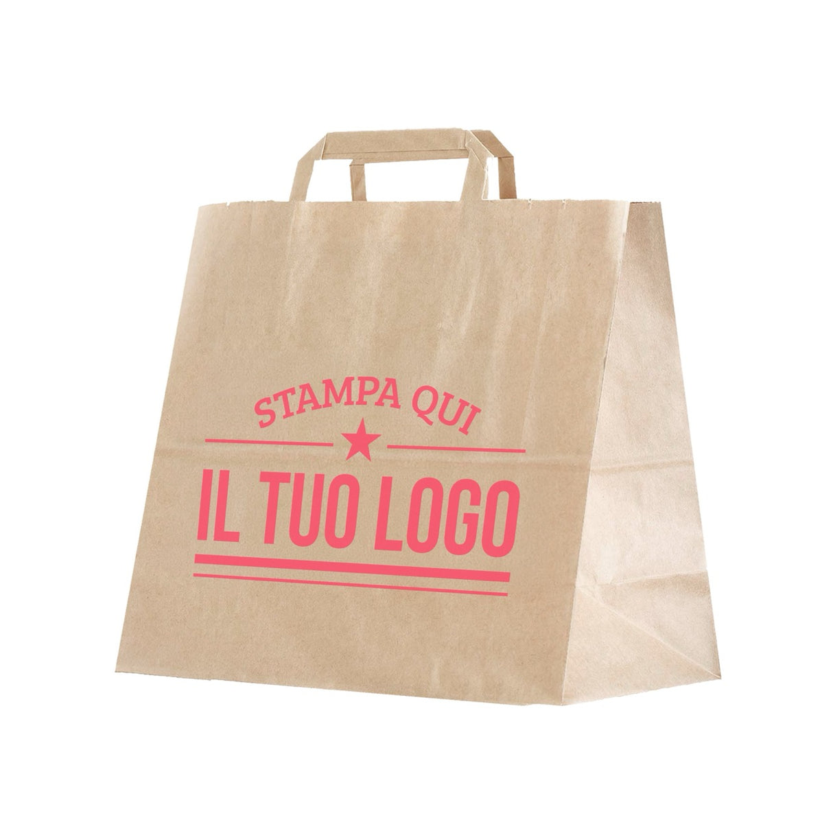 Sac shopping à fond large avec poignées plates personnalisable