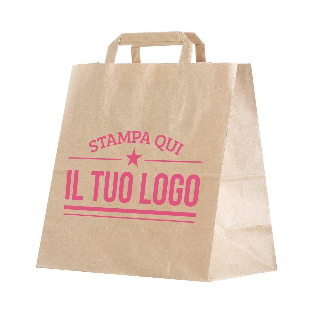 Sac shopping à fond large avec poignées plates personnalisable