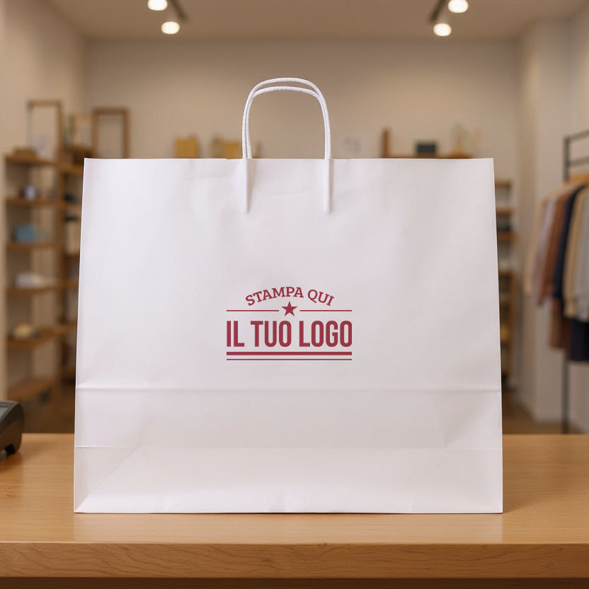 Shopper Royal Nebbia Personalizzabile con Cordino Cotone rigido