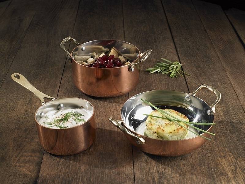 Tegamino per Servizio Acciaio Color Rame