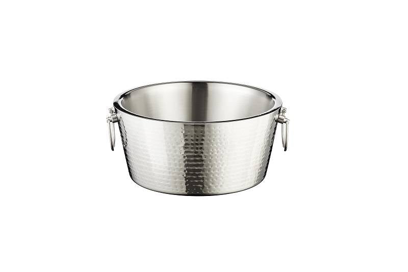 Secchiello portaghiaccio in acciaio con due manici