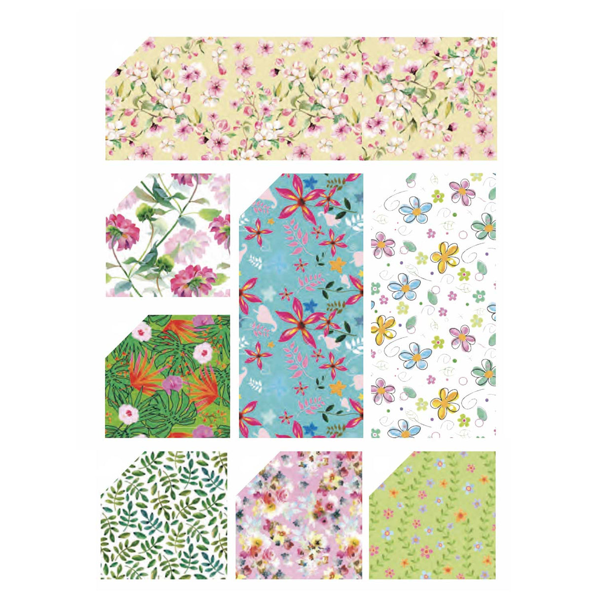 Carta Regalo a Fogli Floreale, Mix Fantasie