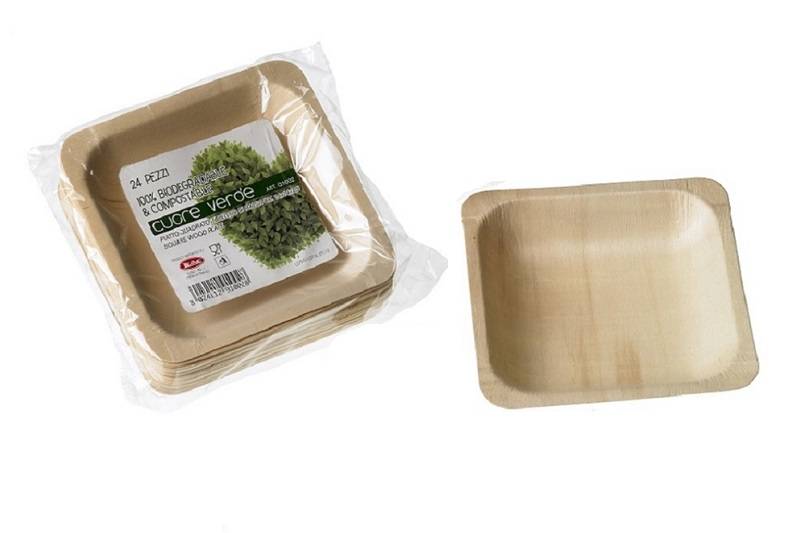 Piatto quadrato Legno di Balsa