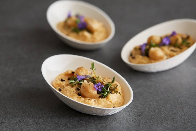 Piattino ovale Finger Food in polpa di celluosa