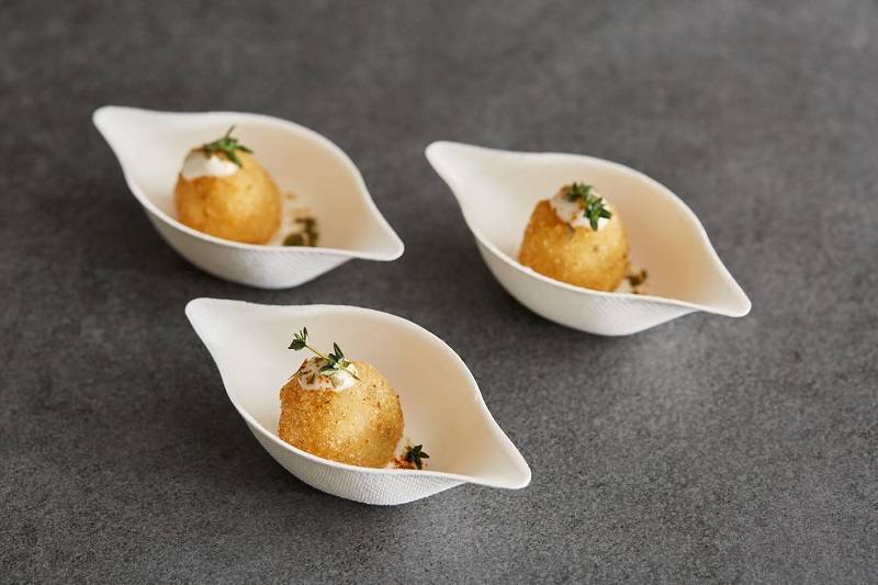 Finger food goccia in polpa di cellulosa