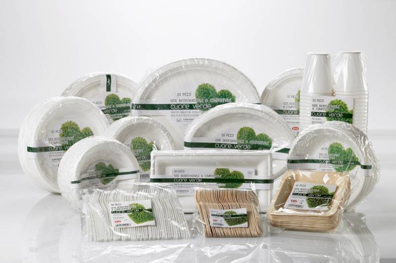 Piatto bio 3 scomparti in polpa di cellulosa