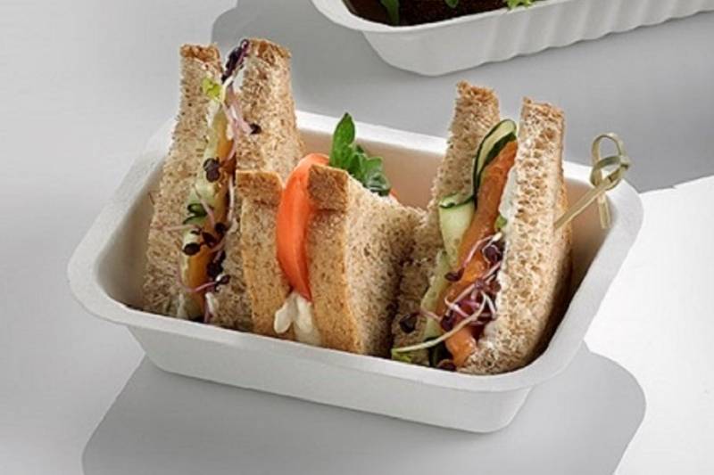 Vaschetta in polpa di cellulosa biodegradabile e compostabile