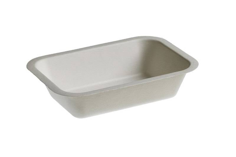 Vaschetta in polpa di cellulosa biodegradabile e compostabile