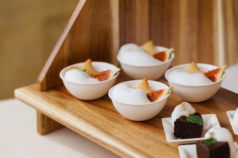 Finger food ciotola in polpa di cellulosa