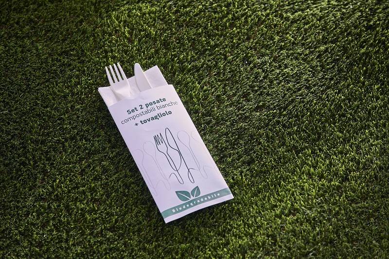 Bis forchetta e coltello CPLA Bianco