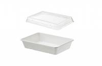 Vassoio fondo rettangolare in polpa di cellulosa
