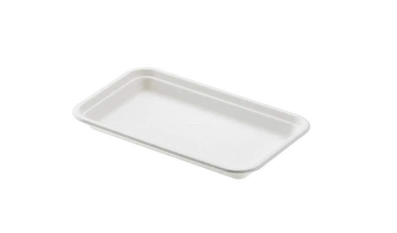 Vassoio rettangolare in polpa di cellelosa biodegradabile