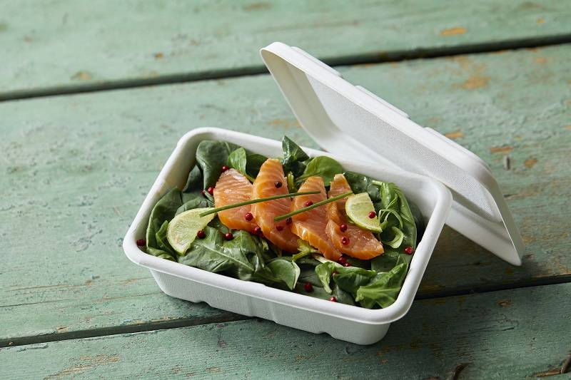 Vaschetta rettangolare in polpa di cellulosa