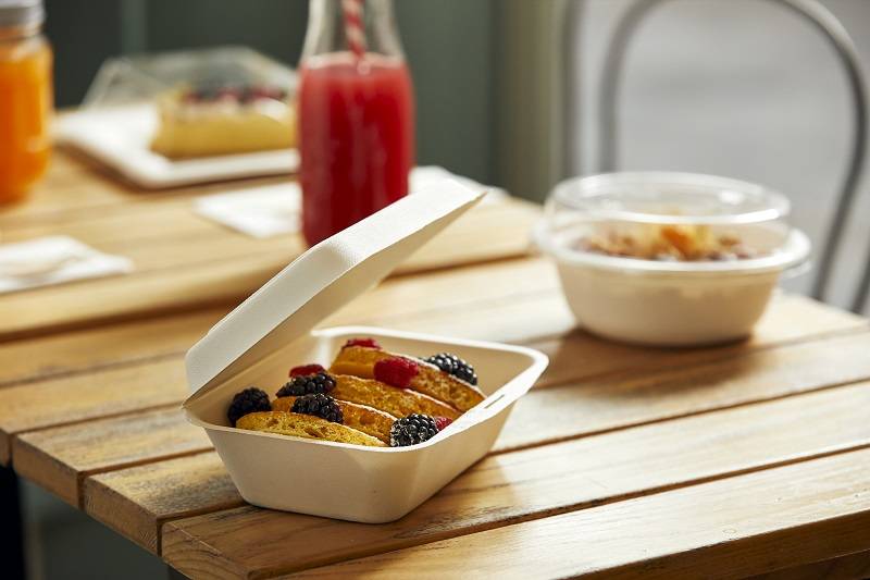 Sandwich box compostabile in polpa di cellulosa