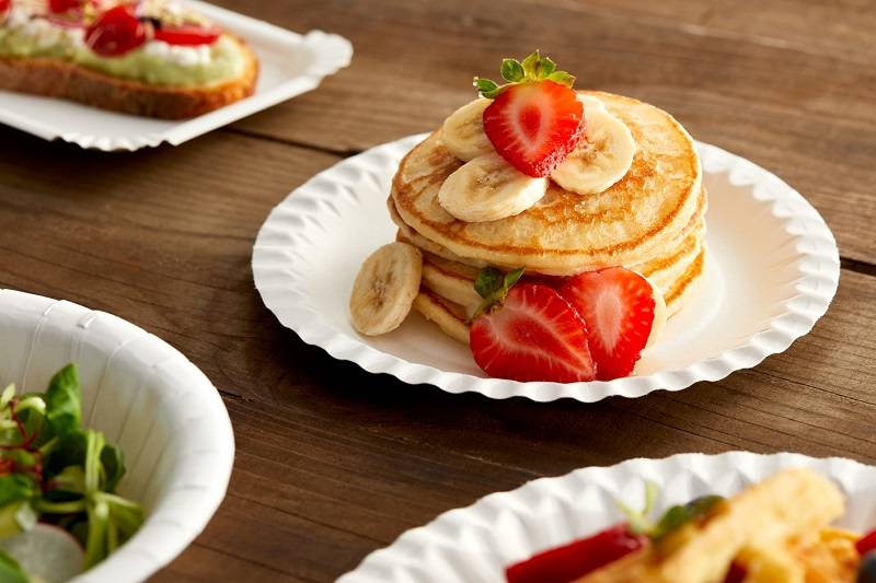 Piatto in fibra vergine cartoncino biodegradabili