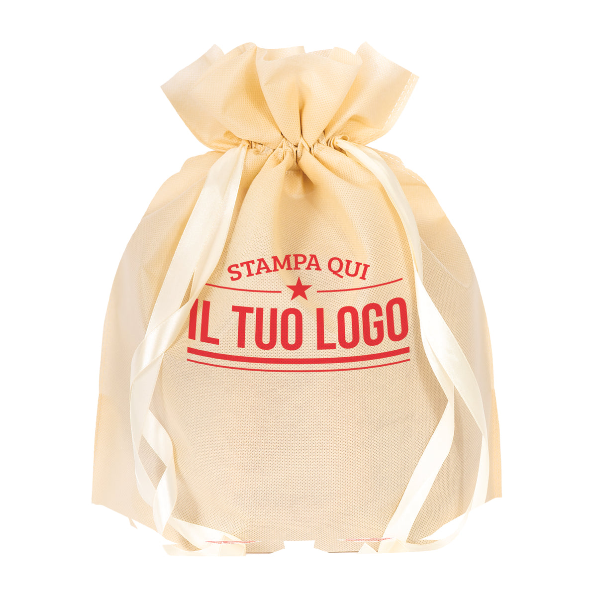Sacco Portapanettone con Nastro in Doppio Raso Personallizzabile