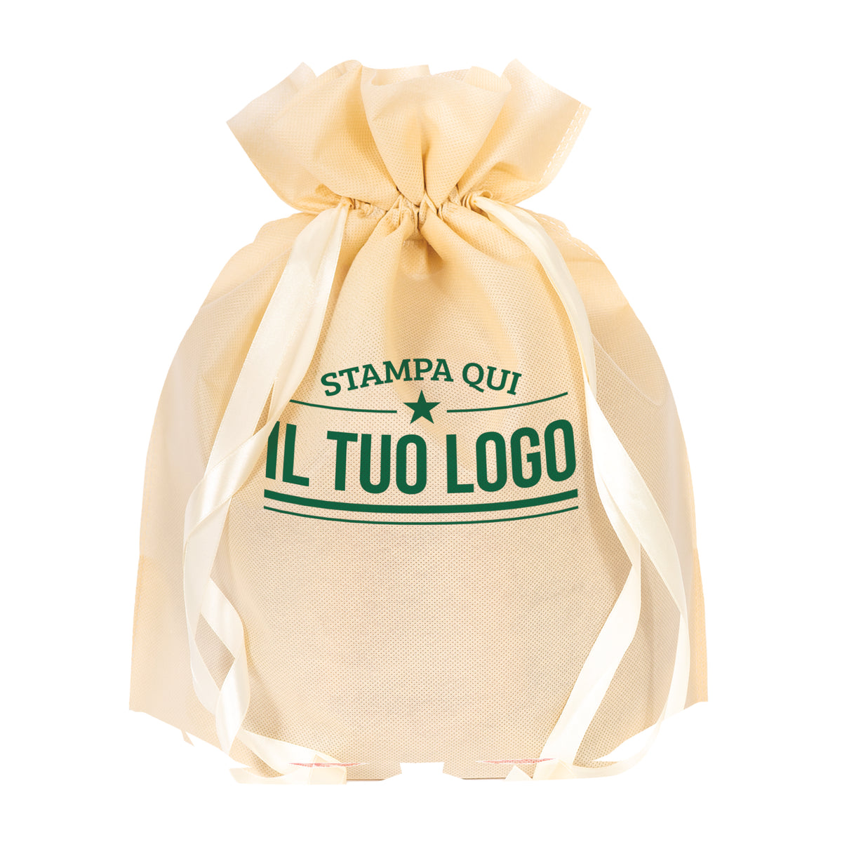 Sacco Portapanettone con Nastro in Doppio Raso Personallizzabile