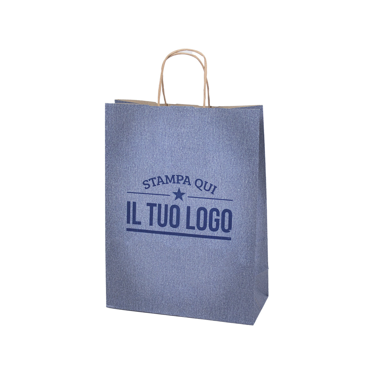 Shopper Carta Jeans Personalizzata Stampa Flessografica