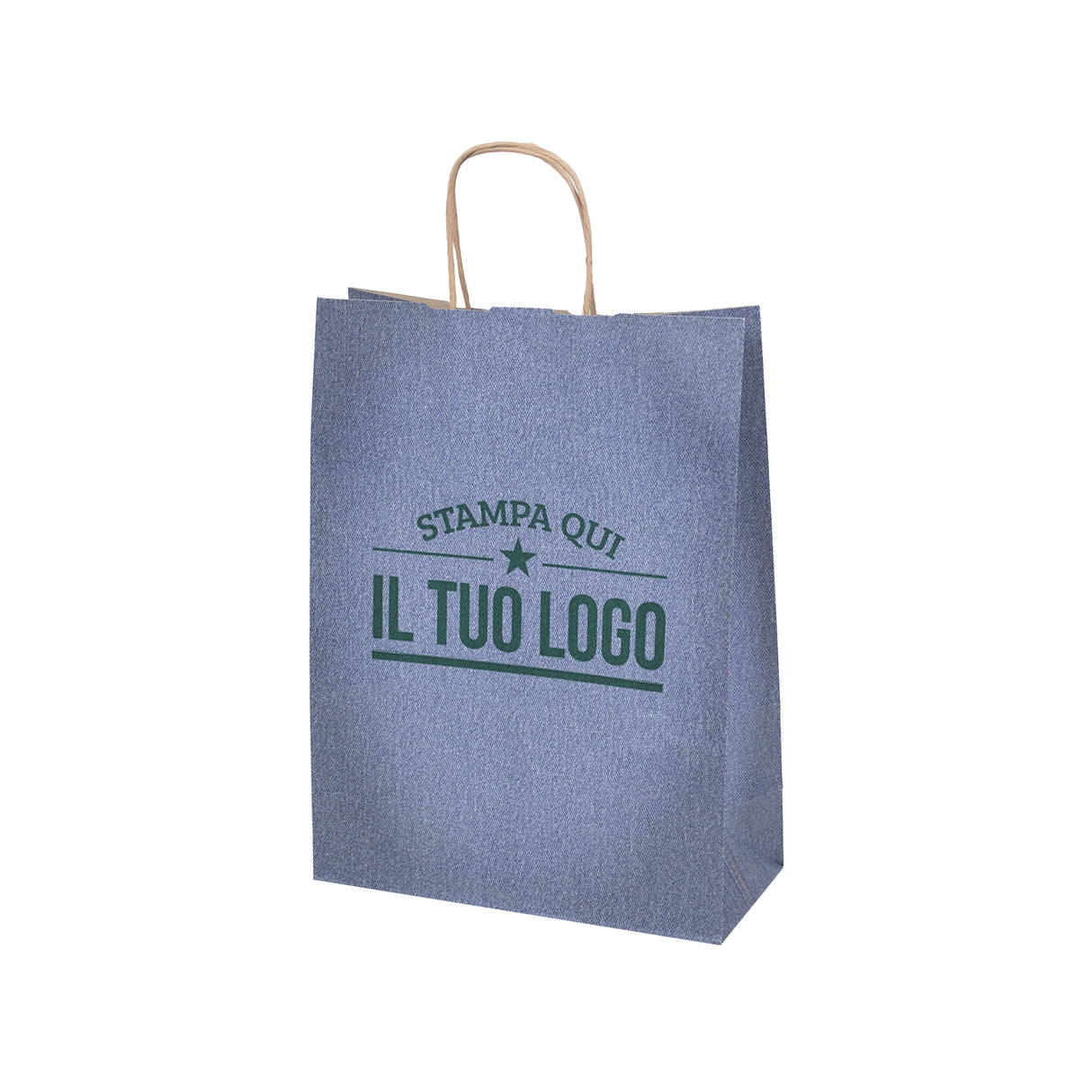 Shopper Carta Jeans Personalizzata Stampa Flessografica