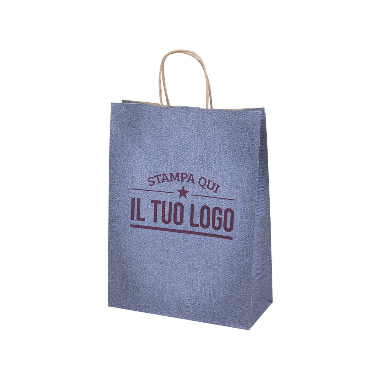 Shopper Carta Jeans Personalizzata Stampa Flessografica