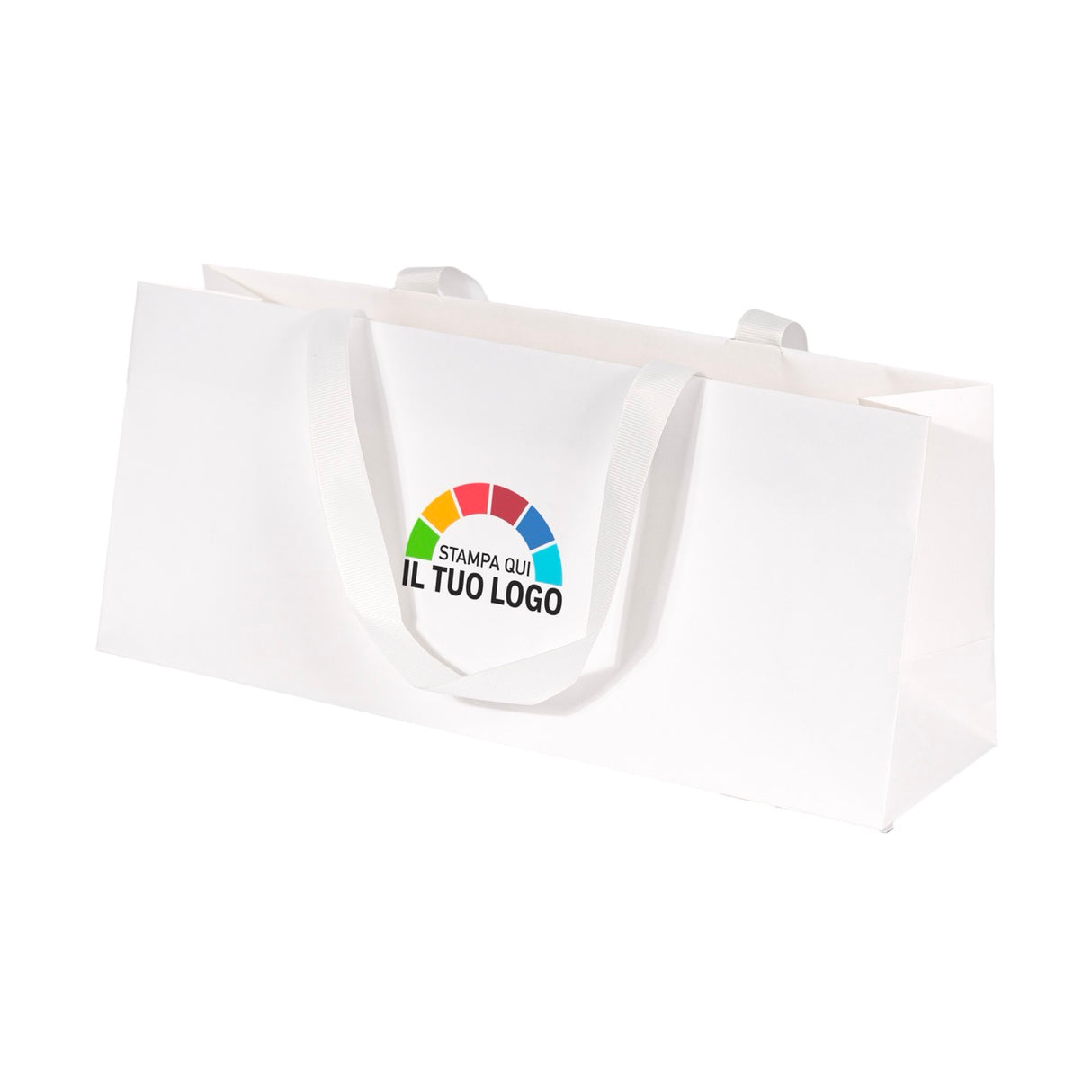 Shopper Elegance Portabottiglia Personalizzabile a colori con maniglia in Gros Grain