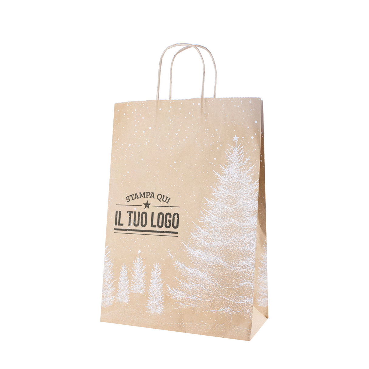 Shopper Albero Bianco Natale Personalizzate