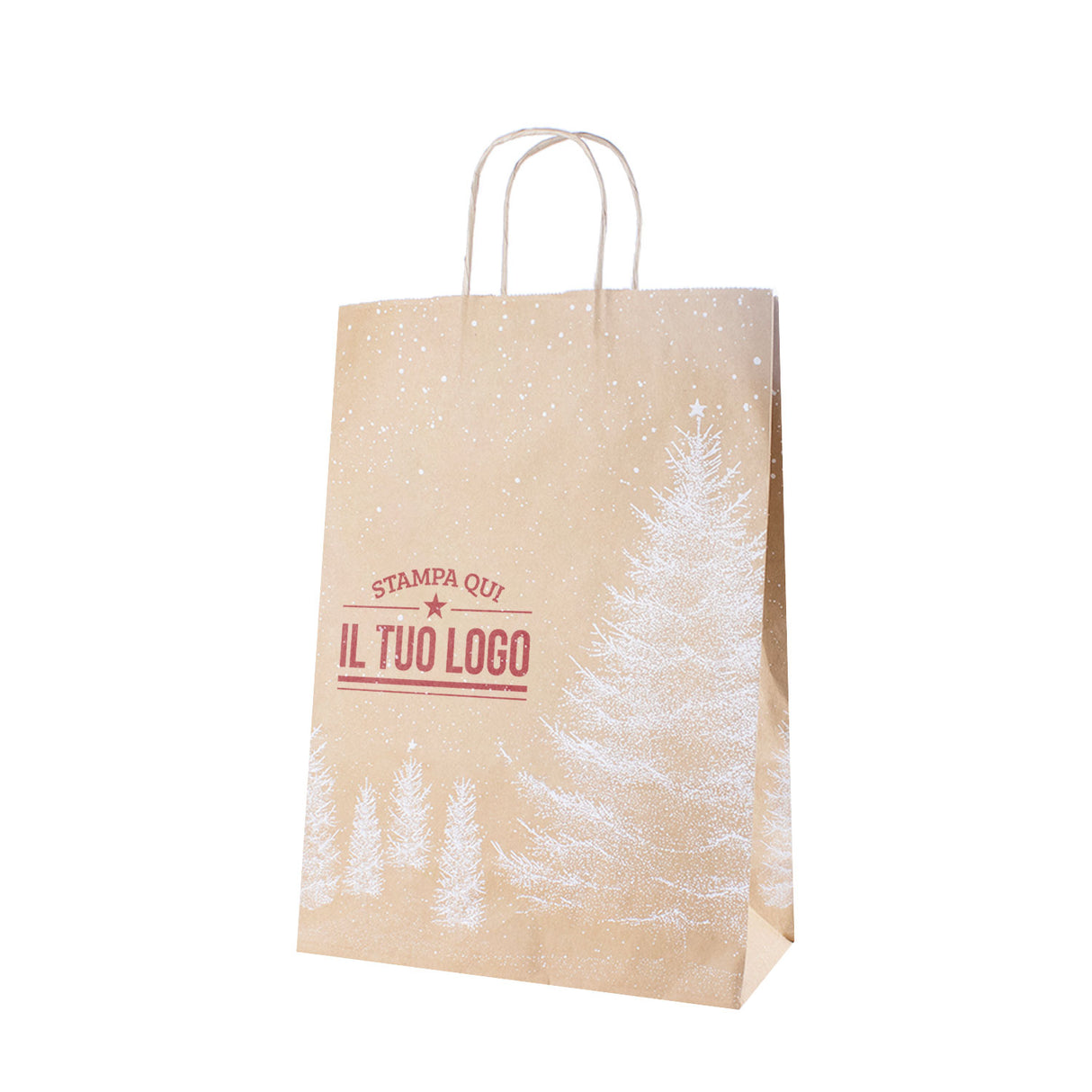 Shopper Albero Bianco Natale Personalizzate