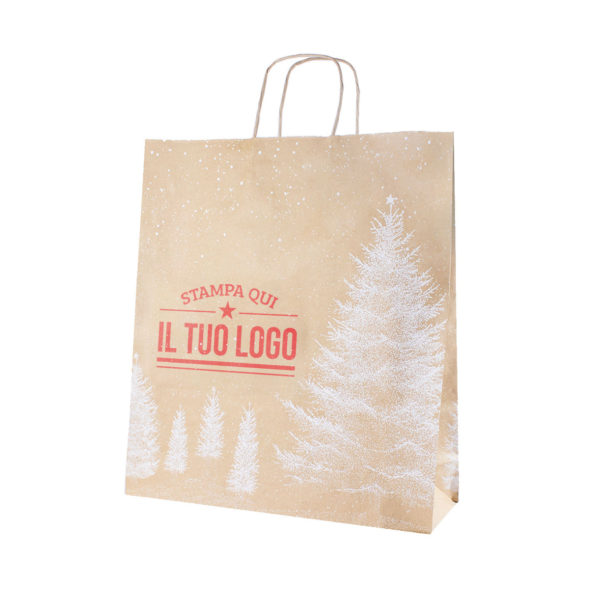 Shopper Albero Bianco Natale Personalizzate