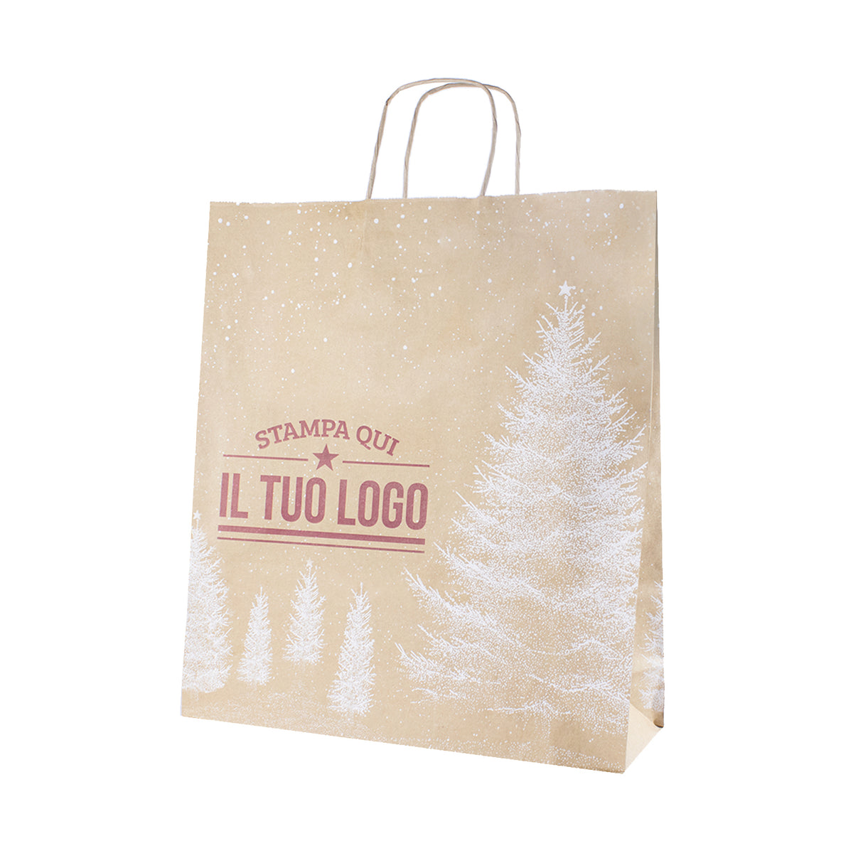 Shopper Albero Bianco Natale Personalizzate