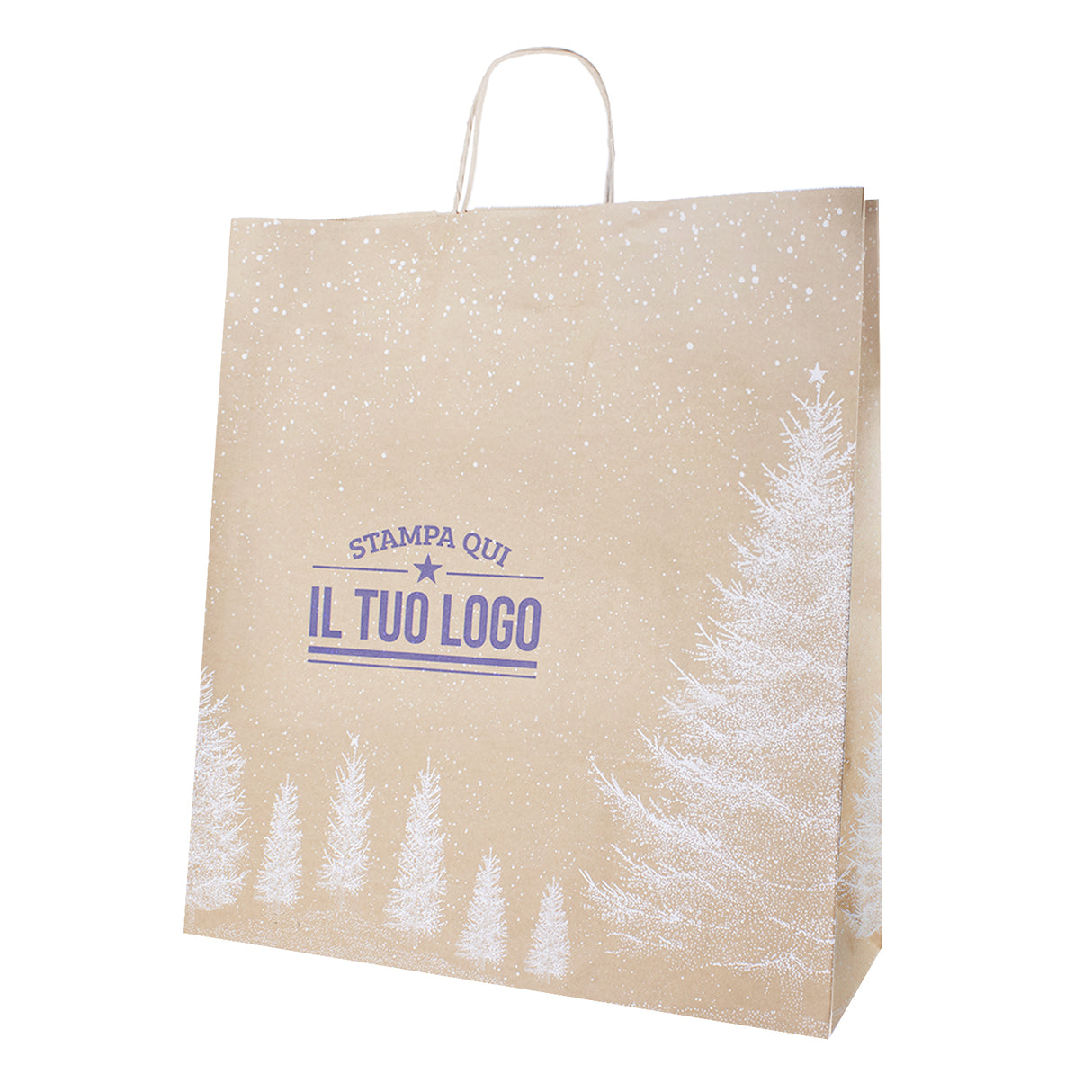 Shopper Albero Bianco Natale Personalizzate