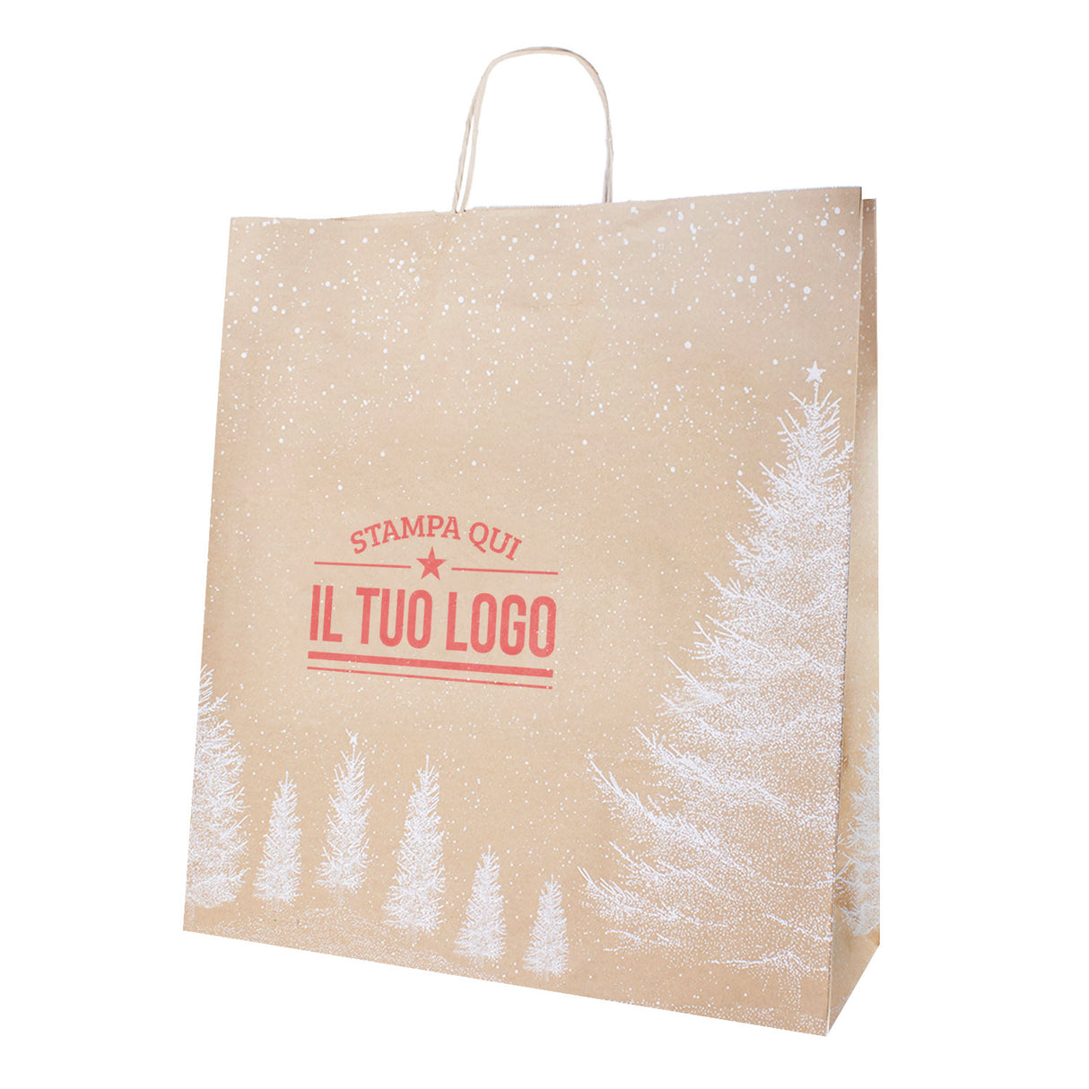 Shopper Albero Bianco Natale Personalizzate