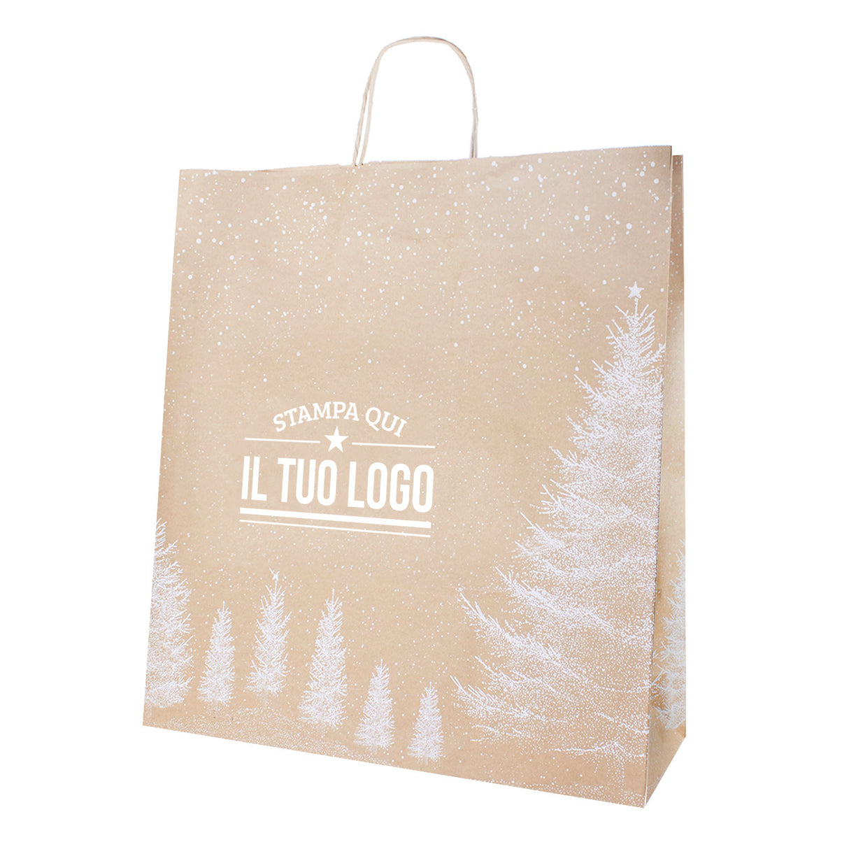 Shopper Albero Bianco Natale Personalizzate