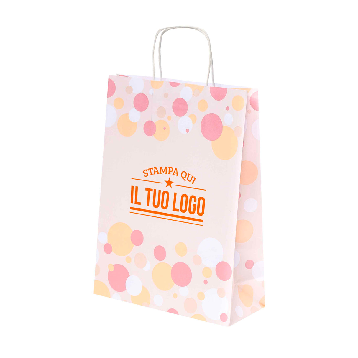 Shopper Carta Bolle Rosa Personalizzabili