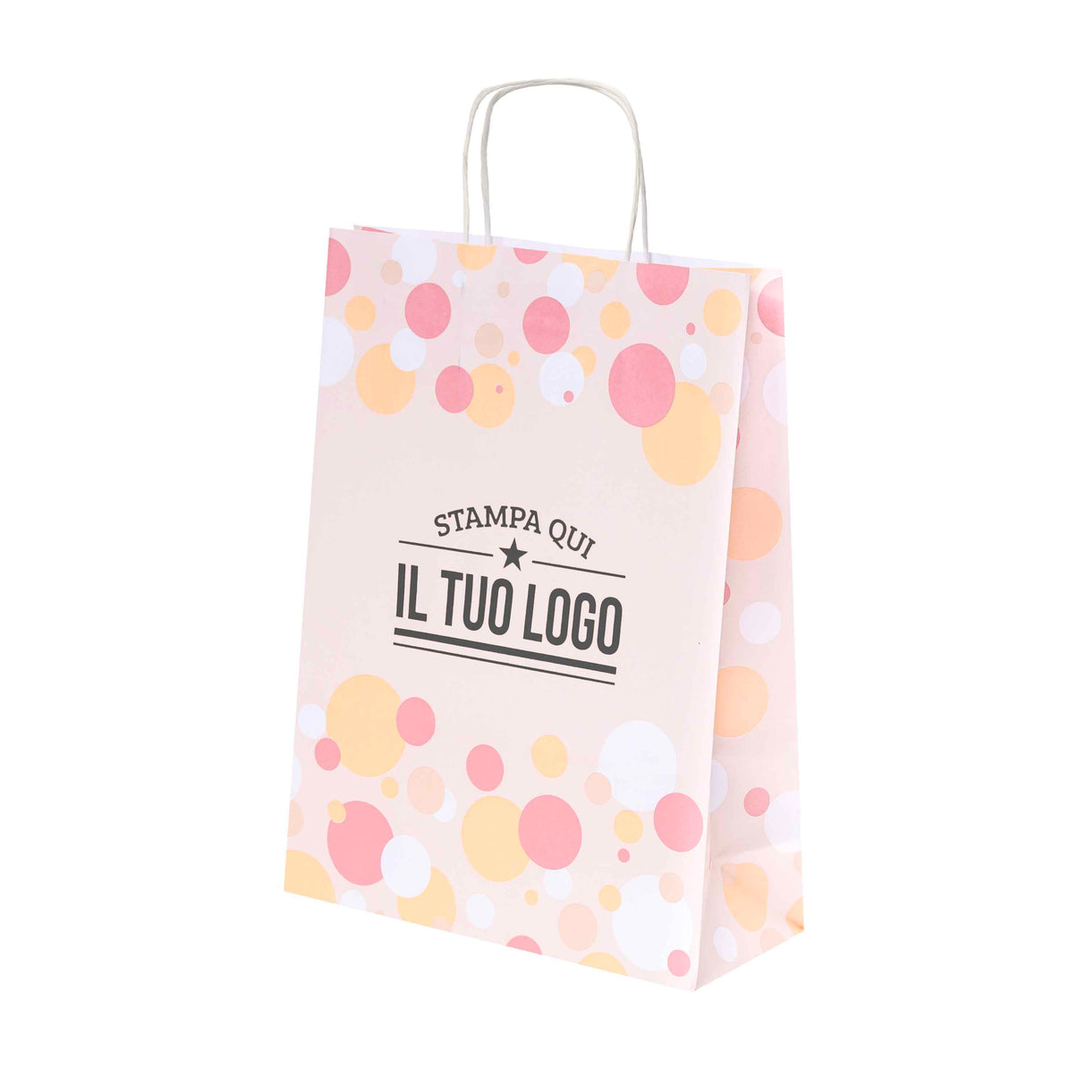 Shopper Carta Bolle Rosa Personalizzabili