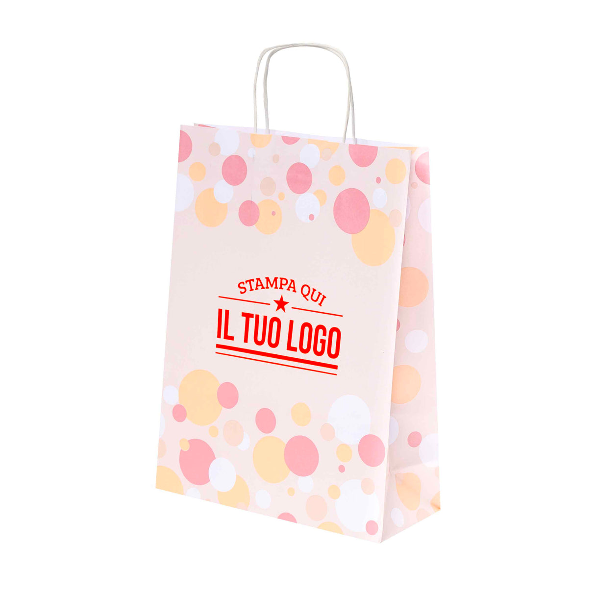 Shopper Carta Bolle Rosa Personalizzabili