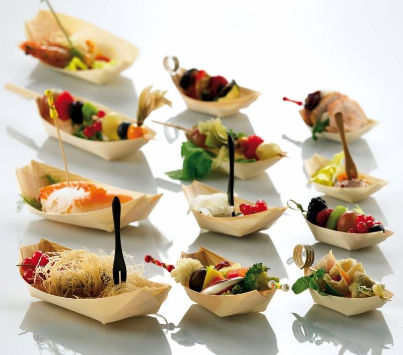 Vaschette Piccole Piroghe in legno